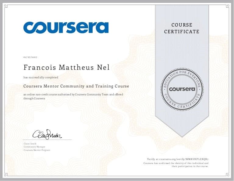 Coursera cert